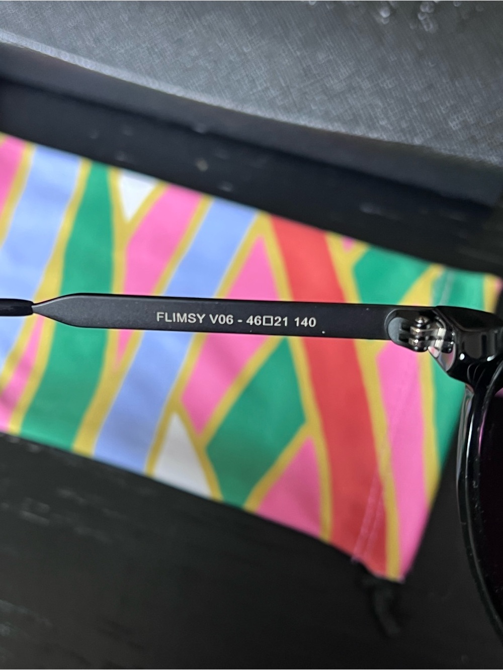 cult gaia Multicolor Frame Sunglasses with Black Lenses - Picture 3 of 3